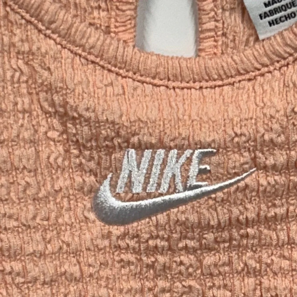 Nike Girls Arctic Orange Romper 3T Sleeveless Ruffle Hem Beach Summer Textured